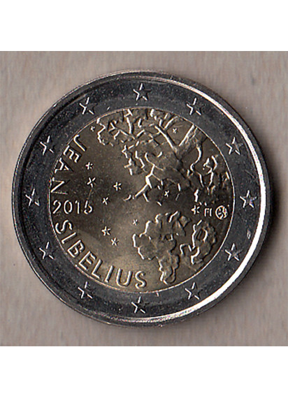 2015 - 2 Euro FINLANDIA 150 anniversario della nascita di Jean Sibelius Fdc